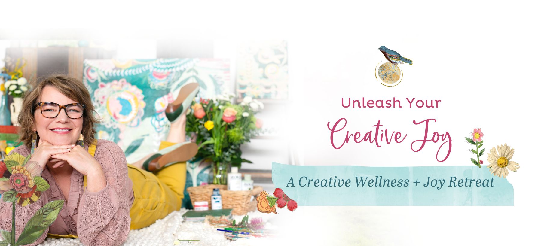 france retreat banner Kelly Rae Unscripted - The Creative Home Edition