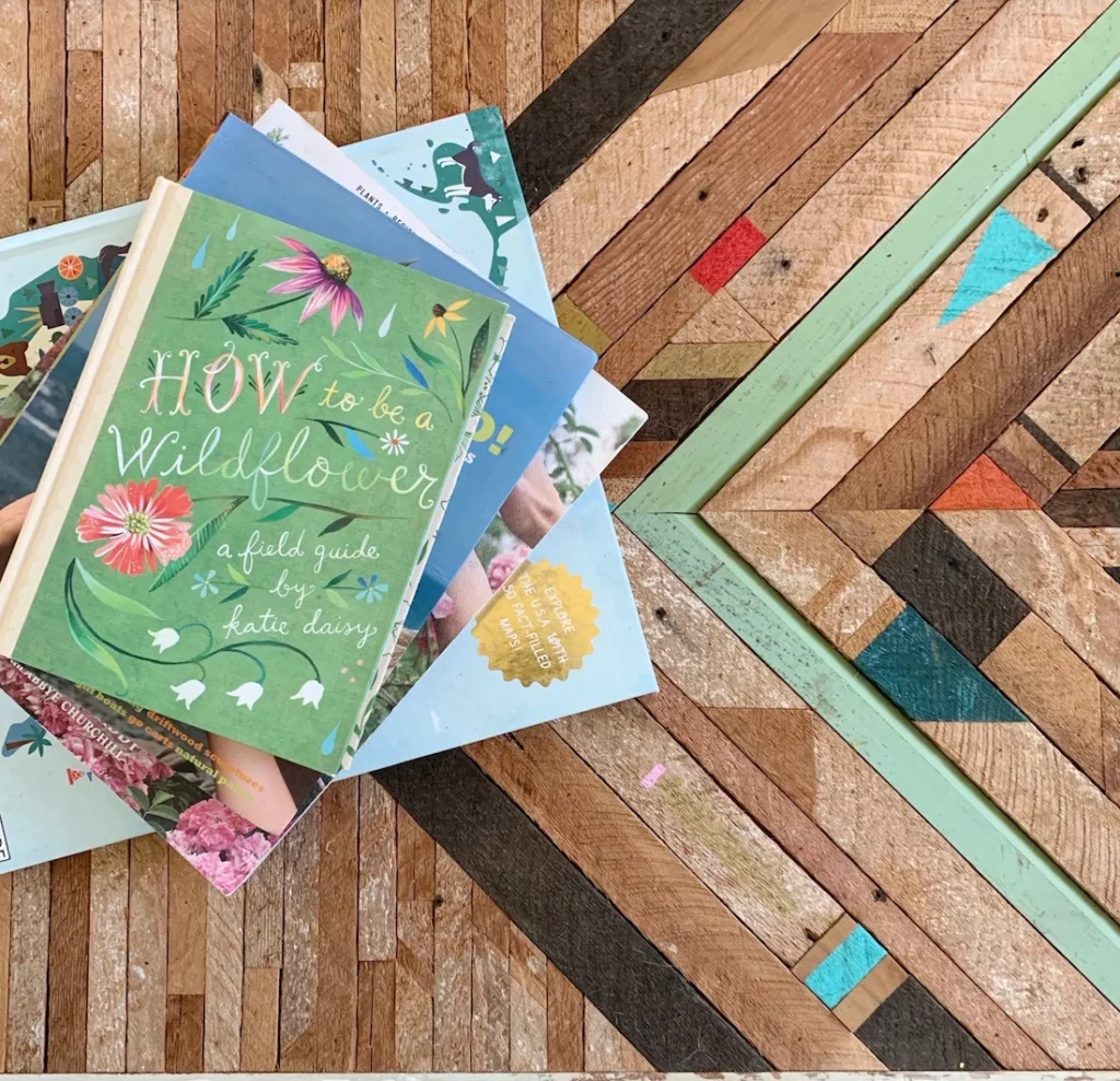 Stack of coffee table books