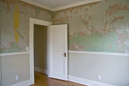 Room under renovation with construction materials