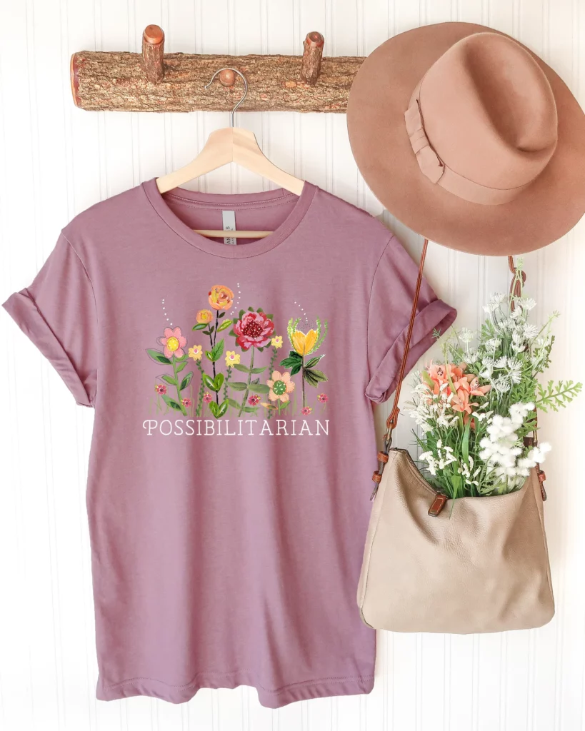 Bella Canvas 3001 Heather Orchid rustic spring t-shirt