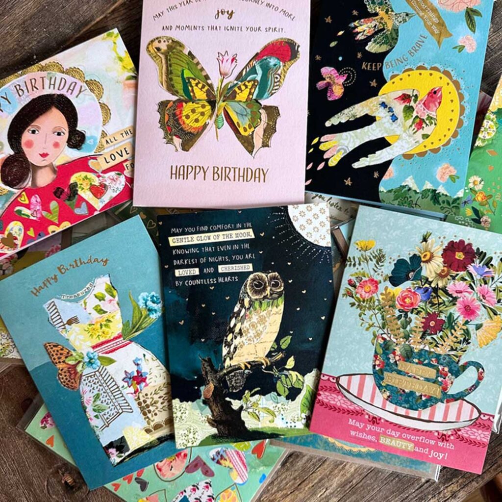 Kelly Rae Roberts gold foil greeting cards