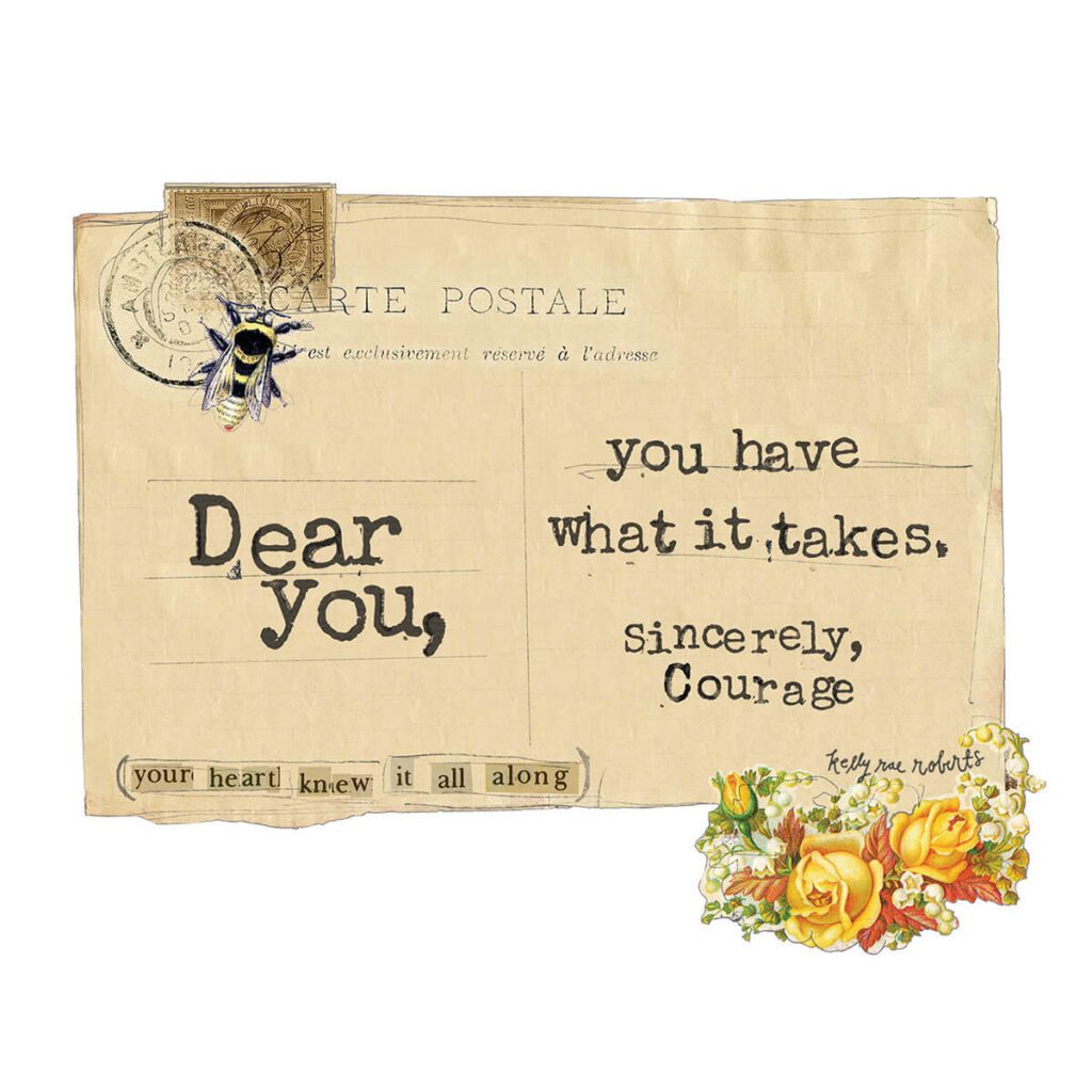 Kelly Rae Roberts Sincerely, Courage Sticker