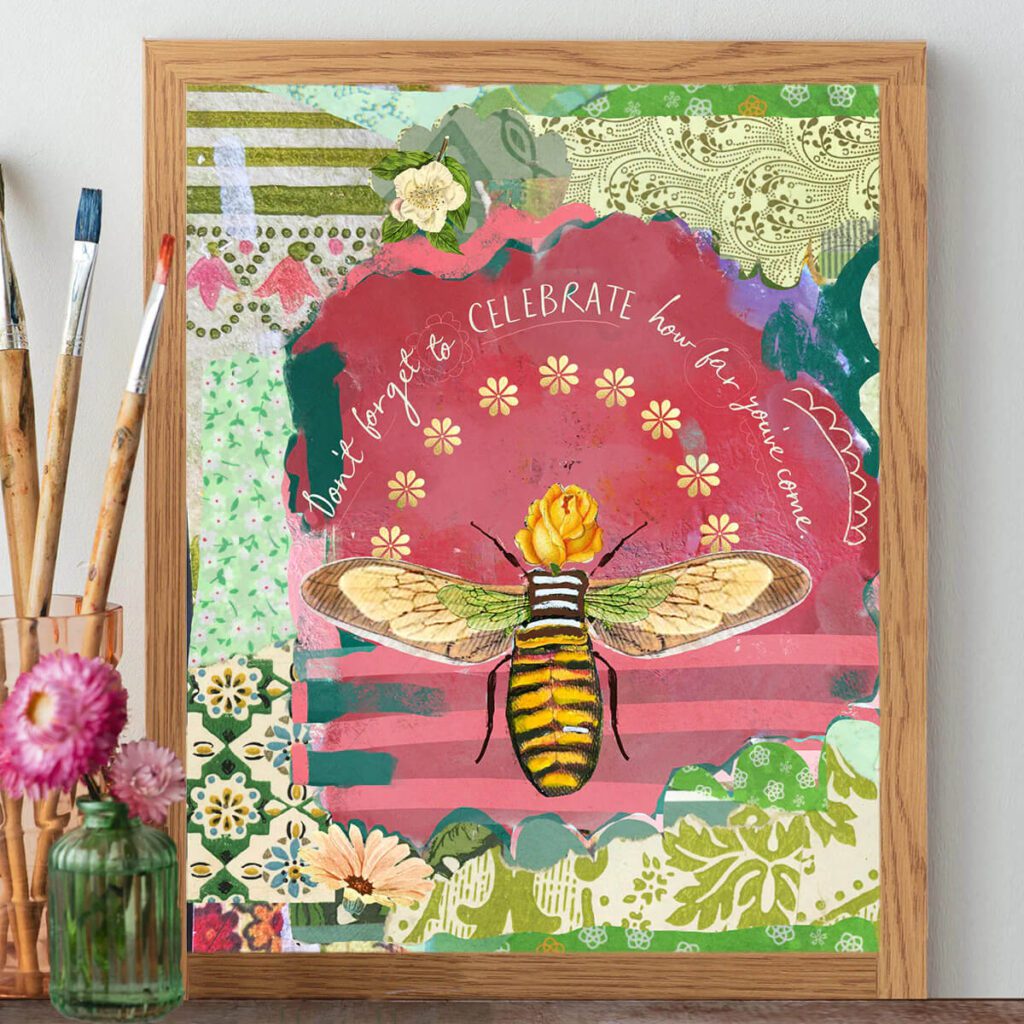 How Far You've Come print by mixed media artist Kelly Rae Roberts