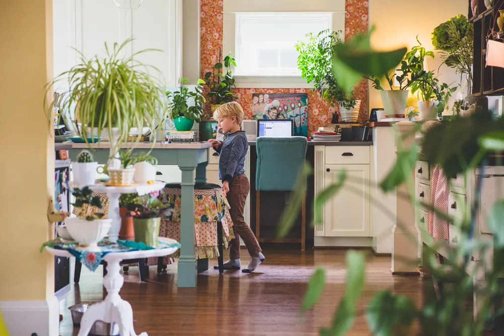 True in his colorful farmhouse