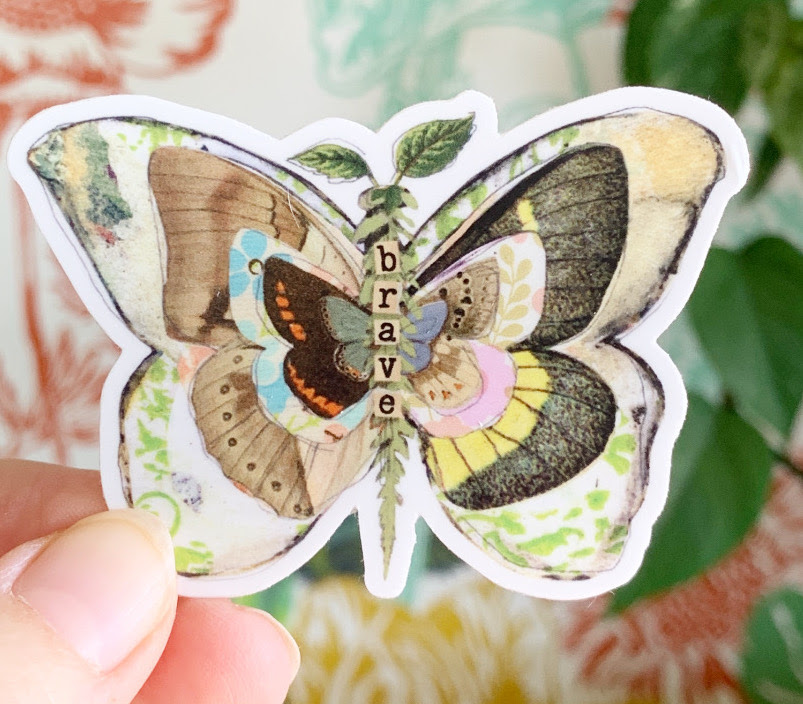 Brave sticker by Kelly Rae Roberts