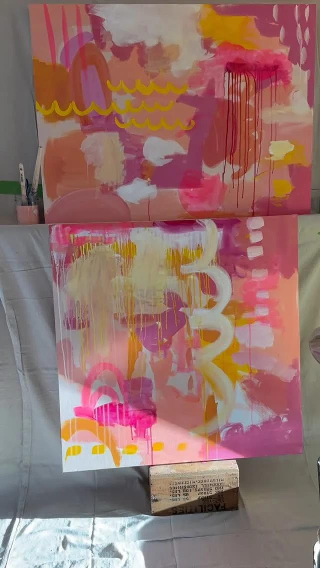 Feeling the pull to make some big loose pieces. Got out the paints and brushes and canvases and my willingness to be awkward and wobbly. It been a long while since I’ve painted big! I started with some warm layers. Yay!

I’m feeling on the edge of change over here. I’m meandering toward my whispers to go all the way back to the basics: painting  and writing. And so that’s what I’m doing. A little rusty but feeling hopeful. 

Speaking of writing, anyone here on Substack? I started mine this weekend. I miss connection and stories. You too? Let’s find one another over there. 🌈💕